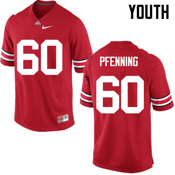 Youth Ohio State Buckeyes #60 Blake Pfenning College Football Jerseys Game-Red